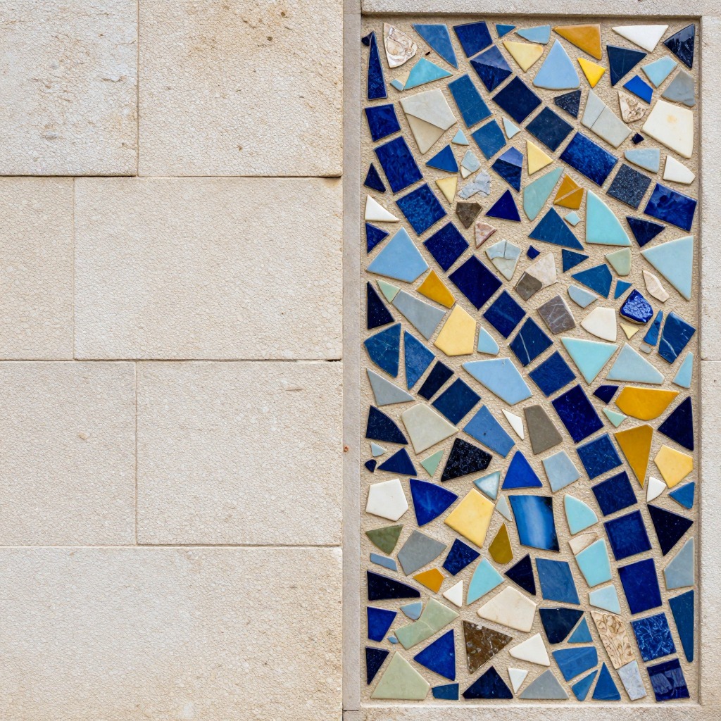 Сравнение техник opus sectile и trencadís