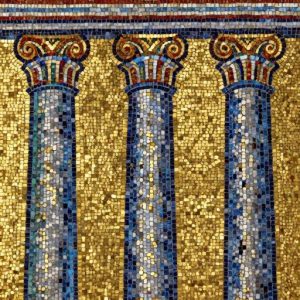 Византийская мозаика с римскими колоннами