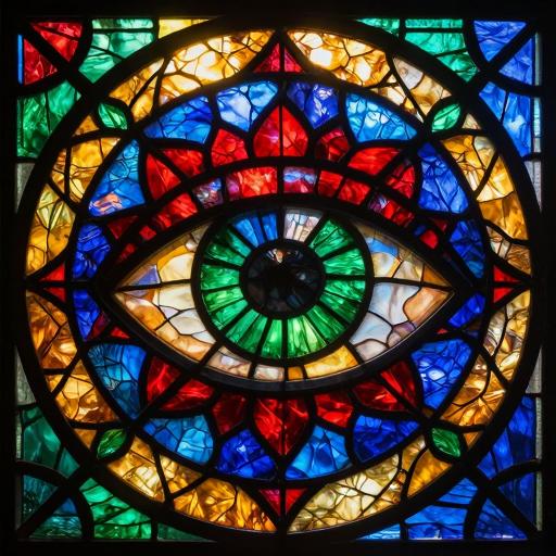 Mystical Eye Stained Glass Mosaic Art