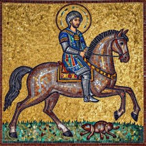 Византийская мозаика «Рыцарь и Дракон»