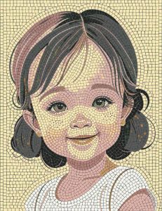 Мозаичный портрет маленькой девочки – MELTI