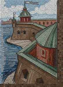 Мозаика «Старинная крепость у воды»