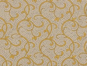 Классическая мозаика с золотыми завитками