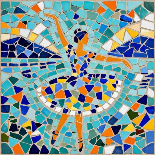Ballerina at Lake Baikal Trencadís Mosaic Art