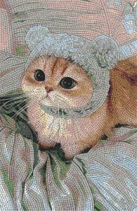 Мозаика «Рыжий кот в чепчике» — MELTI