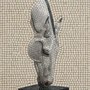 Abstract Mosaic Portrait – 100×100 cm