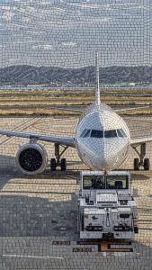 Классическая мозаика Аэропорт A350 | 100×100 см