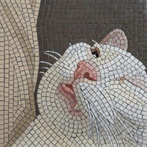 Мозаика «Белый кот» — Классический портрет