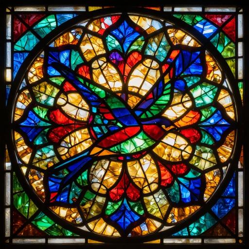 Swallows in Flight Stained Glass Mosaic