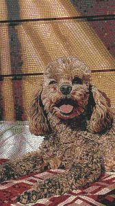 Мозаика «Счастливый пудель» — Декоративное панно