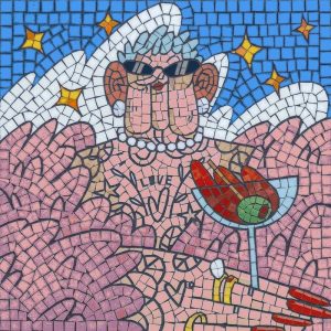Glamorous Diva Mosaic Art – 60×60 cm
