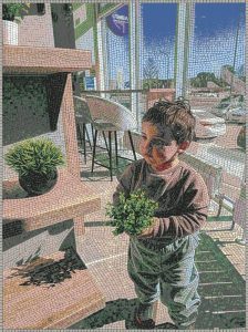 Мозаика «Мальчик с растением» — Искусство MELTI