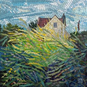 House in the Tall Grass Mosaic Art