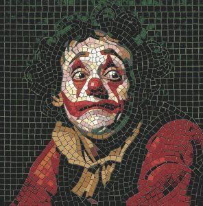 Mosaic Portrait of a Melancholic Clown
