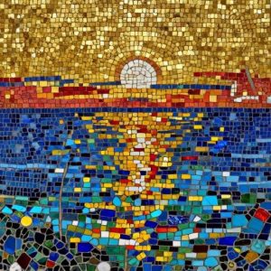 Византийская мозаика «Закат над морем» — любой размер