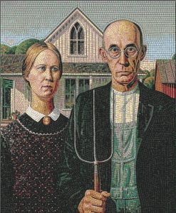 Мозаика «Американская готика» — Ручная работа MELTI