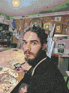 Mosaic Portrait of an Artist in His Studio