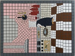 Классическая сюрреалистическая мозаика: Свинья и Пингвин