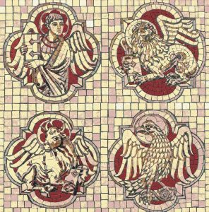 Tetramorphs Mosaic Art – Four Evangelists Symbols