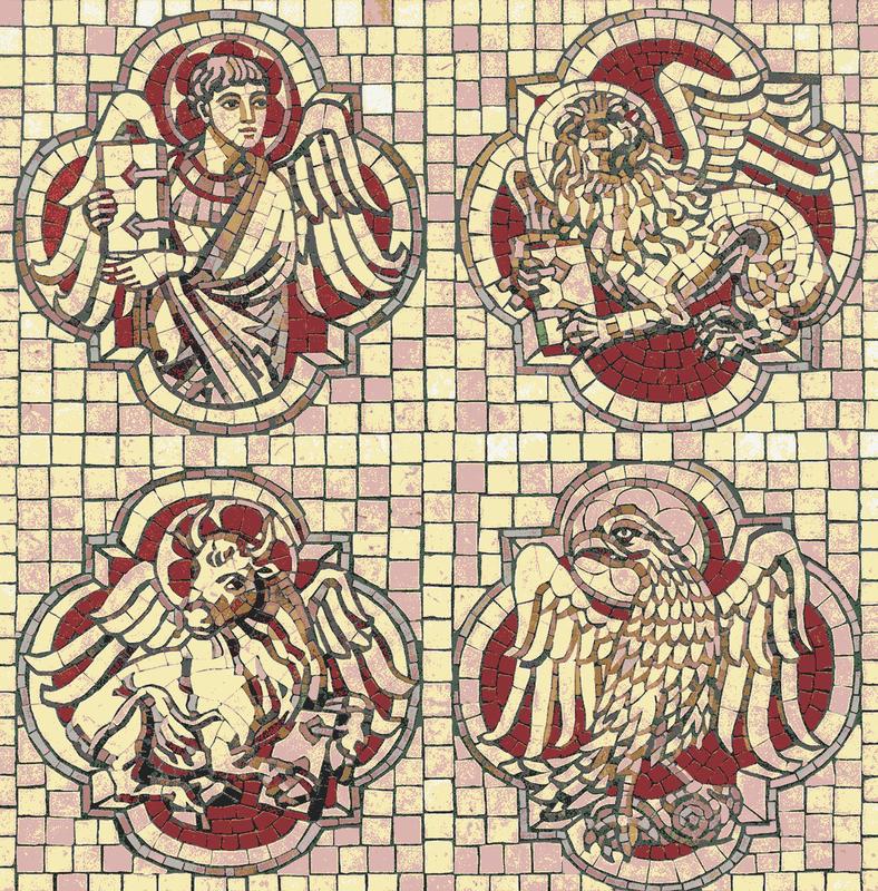 Tetramorphs Mosaic Art - Four Evangelists Symbols