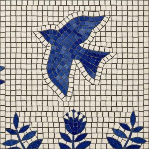 Мозаика «Полет синей птицы» — 100×100 см