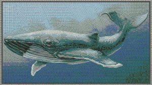 Мозаика «Величественный кит» — на заказ