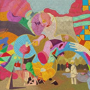 Сюрреалистичная абстрактная мозаика — Яркий сон