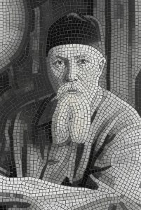 Монотонный мозаичный портрет