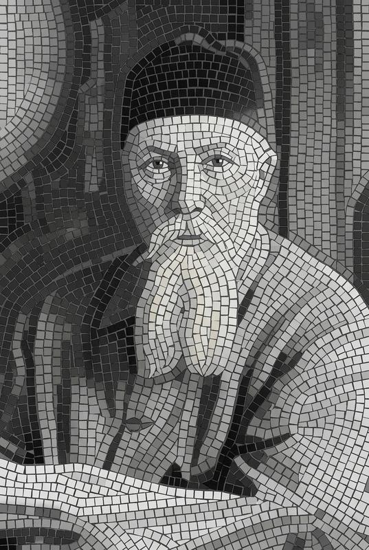 Монотонный мозаичный портрет
