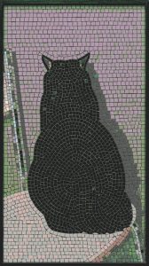 Мозаика «Черный кот» — современное искусство MELTI