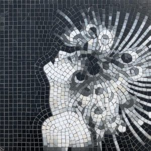Abstract Grayscale Mosaic Art – Modern Wall Decor