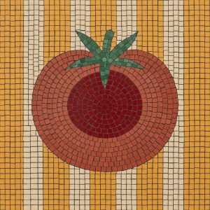 Vibrant Tomato Mosaic Art – 100×100 cm