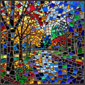 Rainy November Day in Stapleton Park Mosaic Art