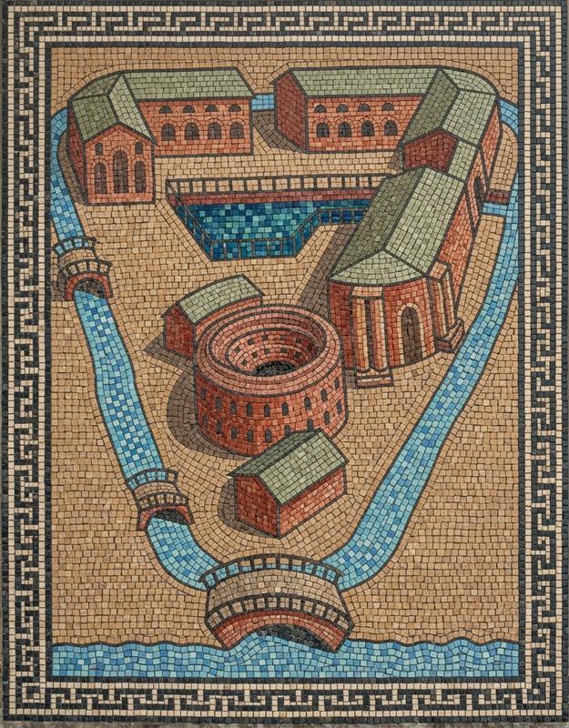 Классический мозаичный дизайн римского терма