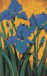 Мозаика «Синие ирисы» — Элегантное украшение интерьера