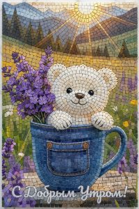 Мозаика «С добрым утром!» с милым мишкой