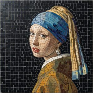 Girl with a Pearl Earring Mosaic Art