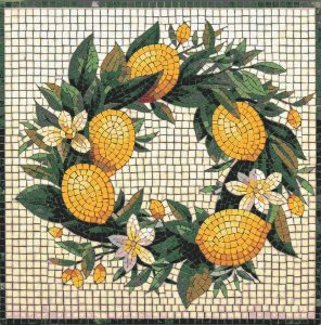 Lemon Wreath Mosaic Art – Mediterranean Style