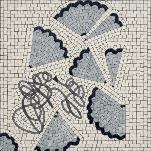 Абстрактное мозаичное панно в серых тонах