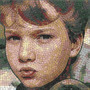 Timeless Gaze – Handcrafted Mosaic Portrait