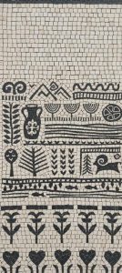 Черно-белая мозаика с древними символами