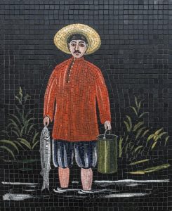 Мозаичный портрет традиционного рыбака