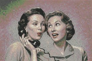 Мозаика «Сплетни» в ретро-стиле