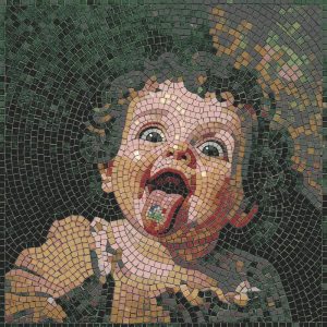 Playful Child Mosaic Art – 50×50 cm