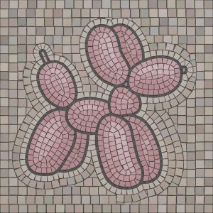 Розовый абстрактный мозаичный арт