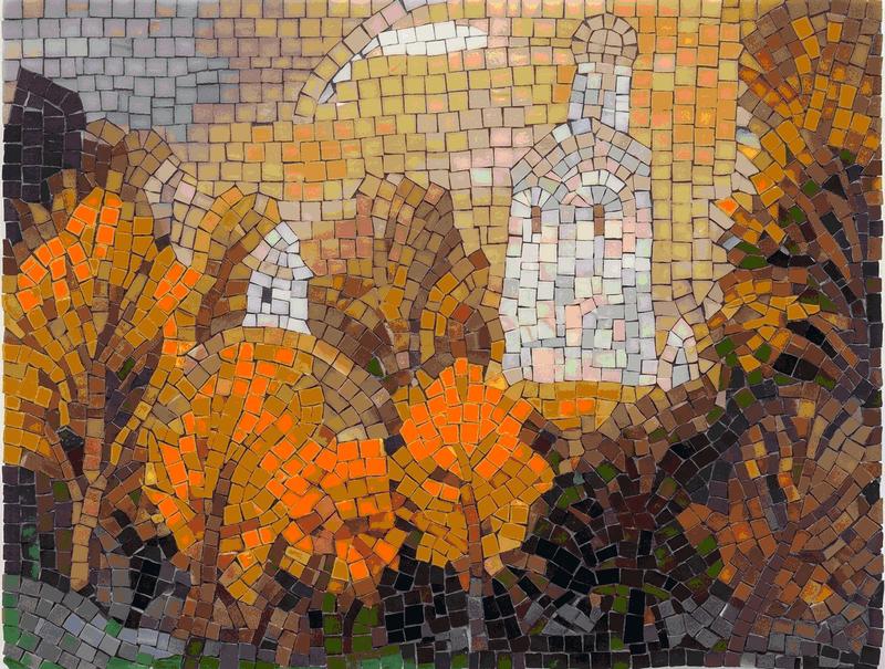 Autumn Landscape with White Towers Mosaic Art