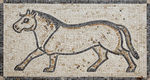 Horse Mosaic Art – Opus Tessellatum Style