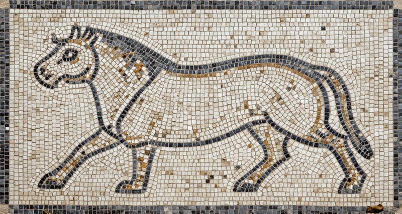 Horse Mosaic Art - Opus Tessellatum Style