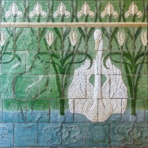 Классическая мозаика белого лебедя