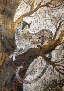 Мозаика: Кот на дереве